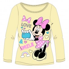 Bluza fete cu Minnie Mouse, Love-galben