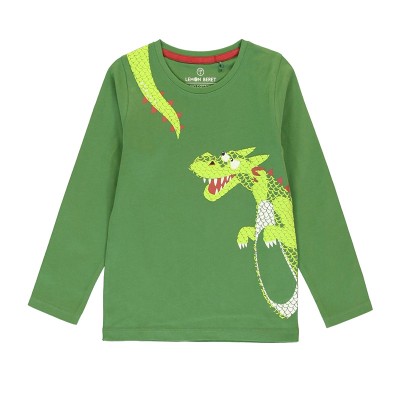 Bluza baieti, verde cu dragon