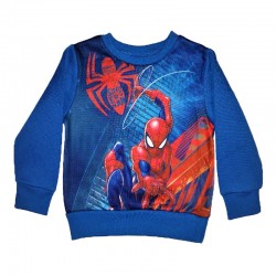 Bluza groasa baieti cu Spiderman, albastra