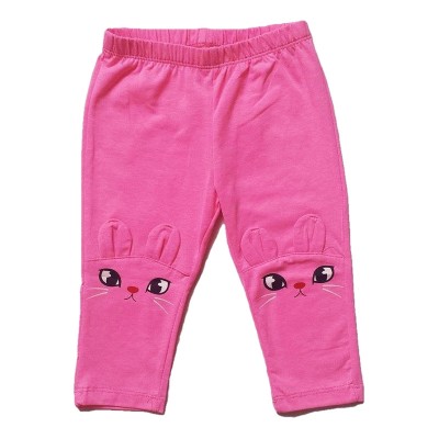 Pantaloni/colanti fete cu iepurasi, roz inchis