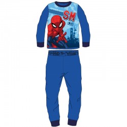 Pijamale flaușate Spiderman, albastru