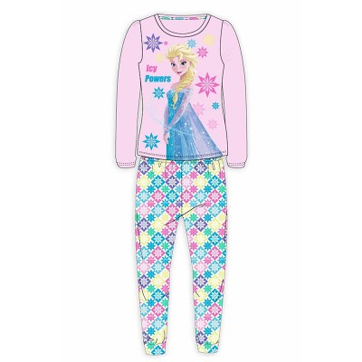 Pijamale fete Elsa, roz cu stelute