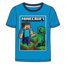 Tricou baieti Minecraft, albastru